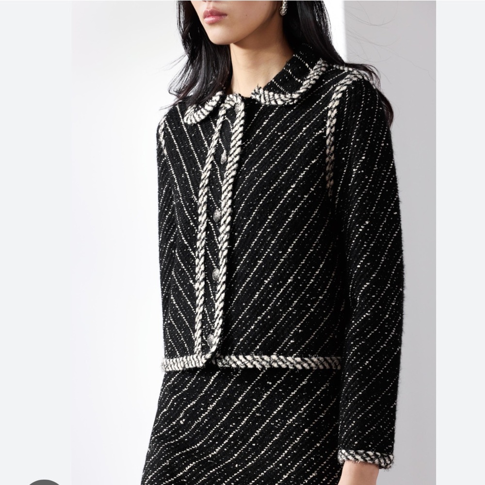 Zara NWT combination knit jacket 9874/114